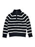 Crewcuts Outlet 100% Cotton Stripes Blue Pullover Sweater Size 6 - 7 - photo 1