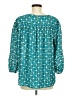 Ann Taylor LOFT 100% Polyester Teal 3/4 Sleeve Blouse Size M - photo 2