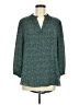 Ann Taylor LOFT 100% Polyester Teal 3/4 Sleeve Blouse Size M - photo 1