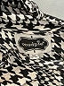 Mud Pie 100% Polyester Houndstooth Black Long Sleeve Blouse Size M - photo 7