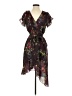 Parker 100% Polyester Floral Brown Purple Cocktail Dress Size XS - photo 1