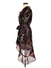 Parker 100% Polyester Floral Brown Purple Cocktail Dress Size XS - photo 5