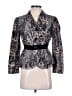 Moschino Cheap And Chic 100% Polyester Animal Print Gray Black Blazer Size 6 - photo 1