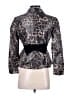 Moschino Cheap And Chic 100% Polyester Animal Print Gray Black Blazer Size 6 - photo 2
