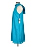 Gibson 100% Polyester Solid Teal Casual Dress Size S - photo 5