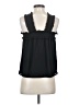 J.Crew 100% Polyester Black Sleeveless Blouse Size 0 - photo 2