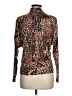 Reiss Animal Print Brown Long Sleeve Blouse Size M - photo 2