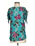 Sandro 100% Viscose Teal Short Sleeve Blouse Size Sm (1) - photo 1