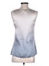 Brunello Cucinelli Silver Ivory Sleeveless Silk Top Size M - photo 2