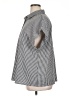 Shein Curve 100% Polyester Houndstooth Silver Short Sleeve Blouse Size 16 Plus (2) - photo 5