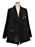 Studio by Torrid Hearts Graphic Solid Black Blazer Size 4X Plus (4) - photo 1