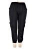 Unbranded 100% Polyester Solid Black Cargo Pants Size XXL - photo 1