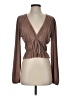 Zara Brown Long Sleeve Blouse Size S - photo 1