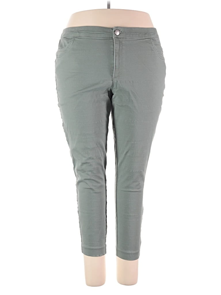 Pre-owned Cj Banks Jeggings In Green