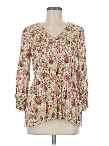 Rose + Olive 3/4 Sleeve Blouse (view 1)