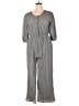 Piper & Scoot 100% Polyester Houndstooth Gray Jumpsuit Size L - photo 1