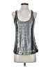 MNG Metallic Silver Sleeveless Top Size S - photo 1