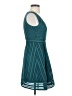 J.Crew 100% Polyester Chevron-herringbone Teal Cocktail Dress Size 00 - photo 4