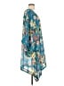 Unbranded 100% Polyester Floral Blue Casual Dress Size L - photo 4