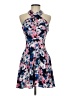 Express 100% Polyester Floral Blue Cocktail Dress Size 0 - photo 1