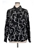 ELOQUII 100% Rayon Print Black Long Sleeve Blouse Size 20 Plus - photo 1
