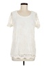 Absolutely Famous Ivory Short Sleeve Blouse Size M - photo 1