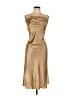 Bebe 100% Polyester Metallic Gold Cocktail Dress Size L - photo 1