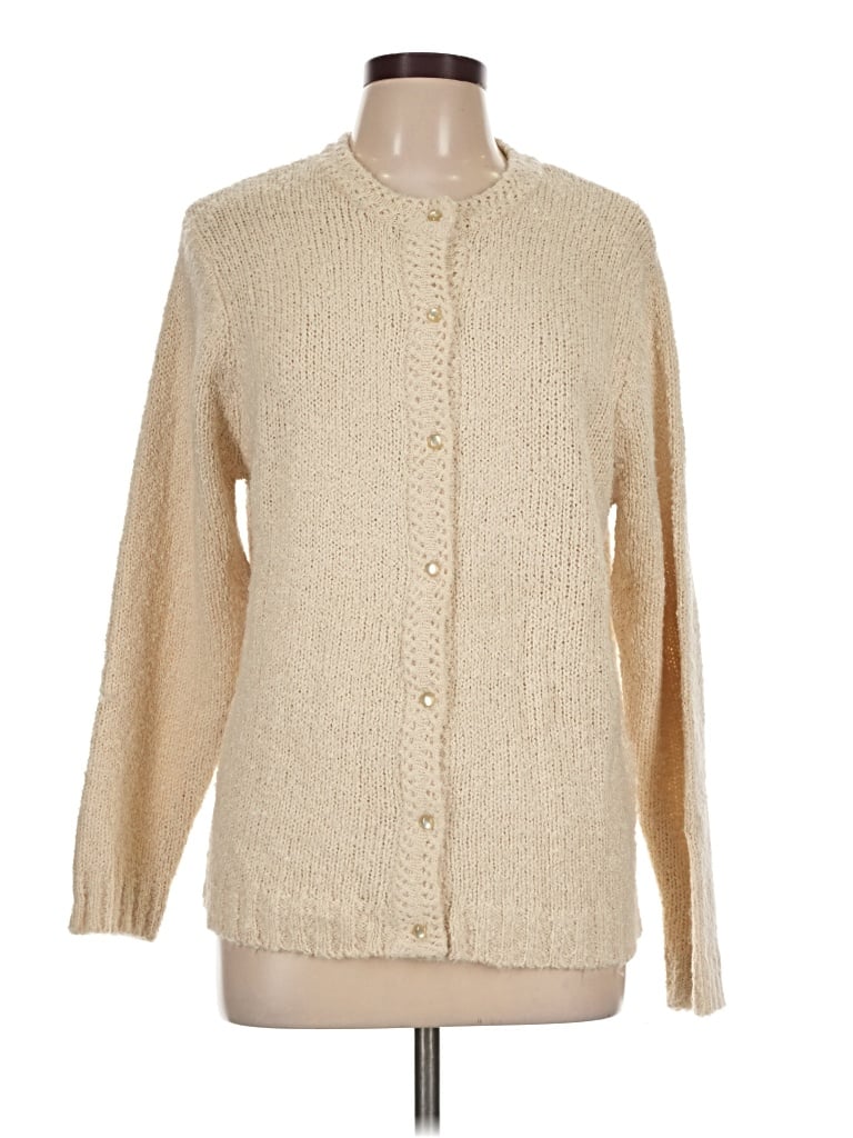 Pre-owned National Cardigan Sweater In Tan