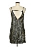 Eight Sixty Metallic Silver Black Cocktail Dress Size M - photo 2