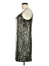 Eight Sixty Metallic Silver Black Cocktail Dress Size M - photo 5