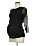 Mimi Maternity 100% Nylon Black 3/4 Sleeve Top Size Med Maternity - photo 1