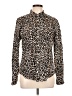 J.Crew Animal Print Brown Long Sleeve Blouse Size 12 - photo 1