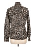 J.Crew Animal Print Brown Long Sleeve Blouse Size 12 - photo 2