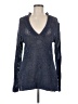 Chico's 100% Cotton Metallic Blue Pullover Sweater Size Med (1) - photo 1