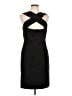 Halston 100% Polyester Solid Black Cocktail Dress Size 12 - photo 1