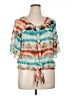 A. Byer 100% Polyester Teal Short Sleeve Blouse Size XL - photo 1