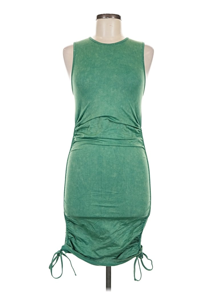 Pre-owned Zara Casual Dress In Green