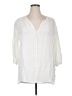 Stylus 100% Rayon Ivory 3/4 Sleeve Blouse Size XL - photo 1