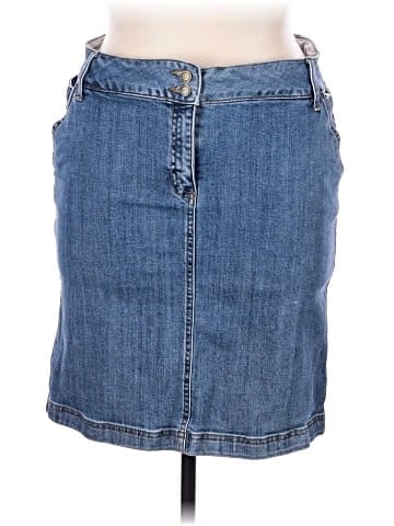 Lands' End Denim Skirt (view 1)