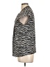 MICHAEL Michael Kors 100% Polyester Animal Print Black Short Sleeve Blouse Size L - photo 5