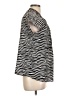 MICHAEL Michael Kors 100% Polyester Animal Print Black Short Sleeve Blouse Size L - photo 4