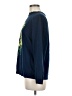 Blair 100% Acrylic Floral Blue Sweatshirt Size M - photo 5