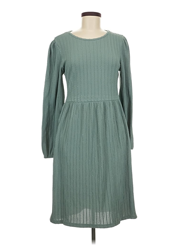 Pre-owned Zeagoo Casual Dress In Teal