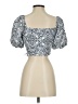 Intermix Silver Short Sleeve Blouse Size 2 - photo 2