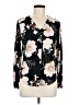 Jaclyn Smith Floral Black Long Sleeve Blouse Size M - photo 1