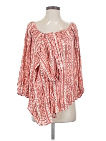 Peach Love 3/4 Sleeve Blouse (view 1)
