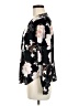 Jaclyn Smith Floral Black Long Sleeve Blouse Size M - photo 5