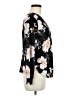 Jaclyn Smith Floral Black Long Sleeve Blouse Size M - photo 4