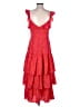Likely 100% Polyester Hearts Red Casual Dress Size 6 - photo 2