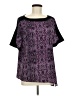 Dana Buchman 100% Polyester Purple Short Sleeve Blouse Size M - photo 1
